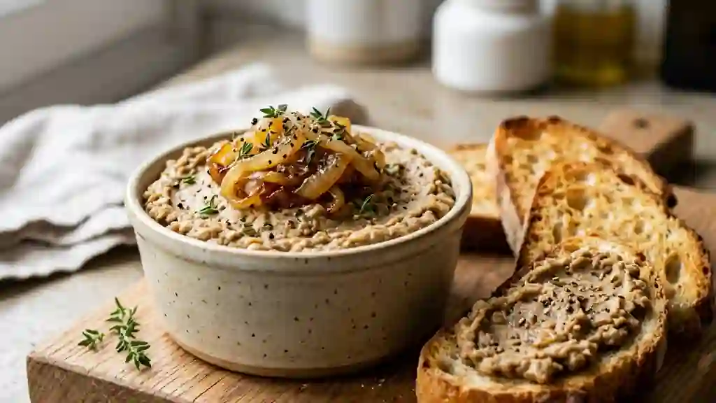 Pâté Fondant aux Lentilles et Oignons Confits - Photo de présentation