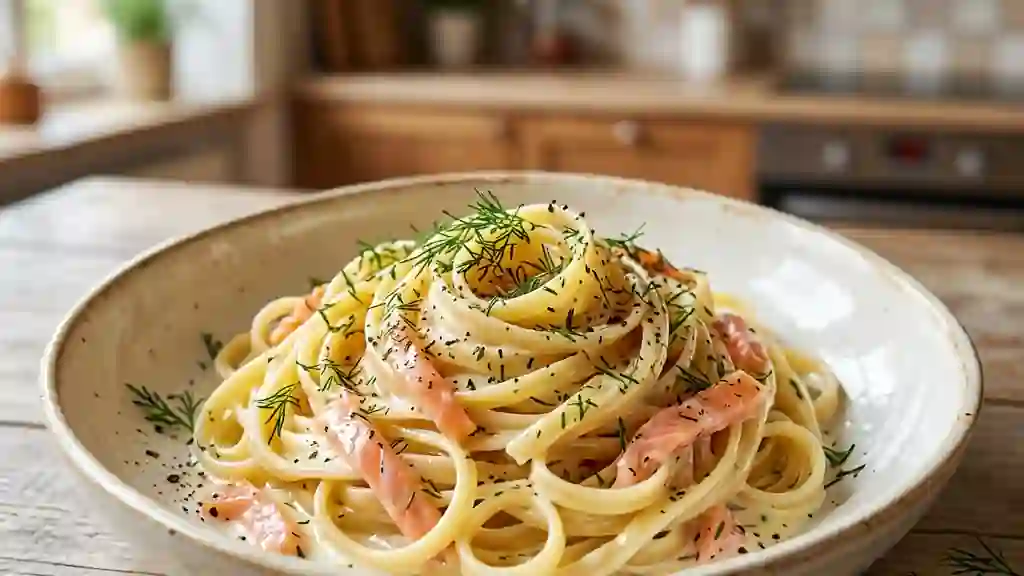 Pâtes à la Baltique : Saumon et Crème Onctueuse - Photo de présentation