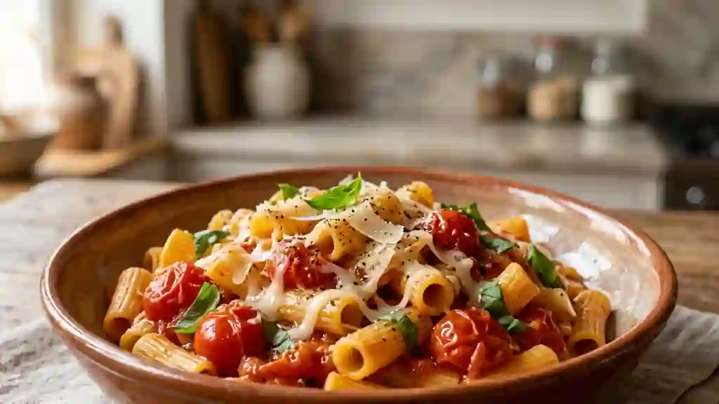 Paste e Pezzle aux Tomates Cerises et Basilic - Photo de présentation