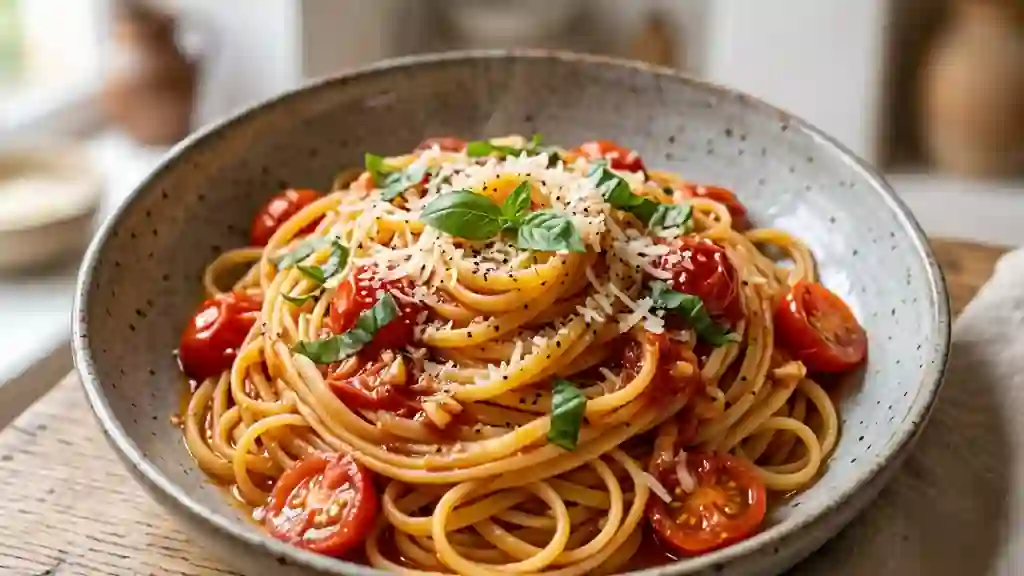 Pâtes Stridulla aux Tomates Cerises et Basilic - Photo de présentation