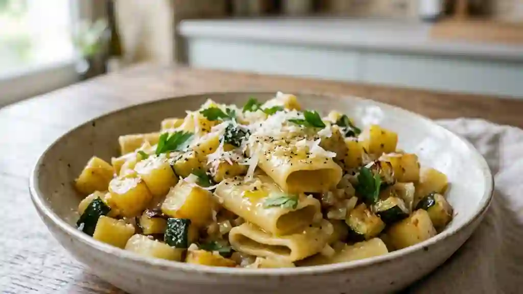 Pâtes Fondantes aux Courgettes et Parmesan - Photo de présentation