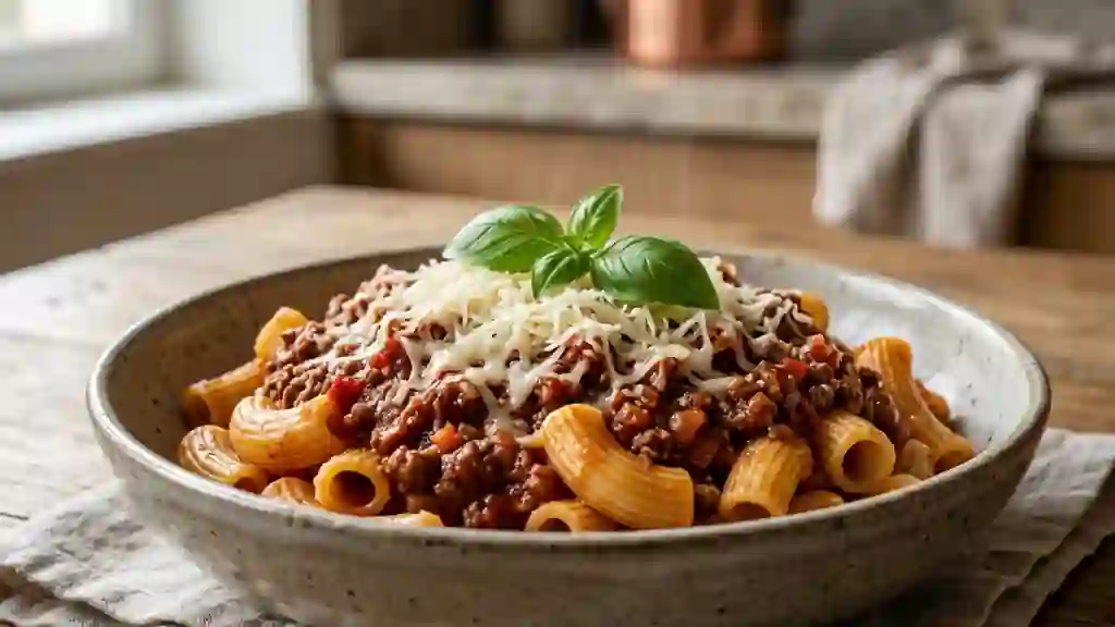 Pipe rigate à la bolognaise fondante - Photo de présentation