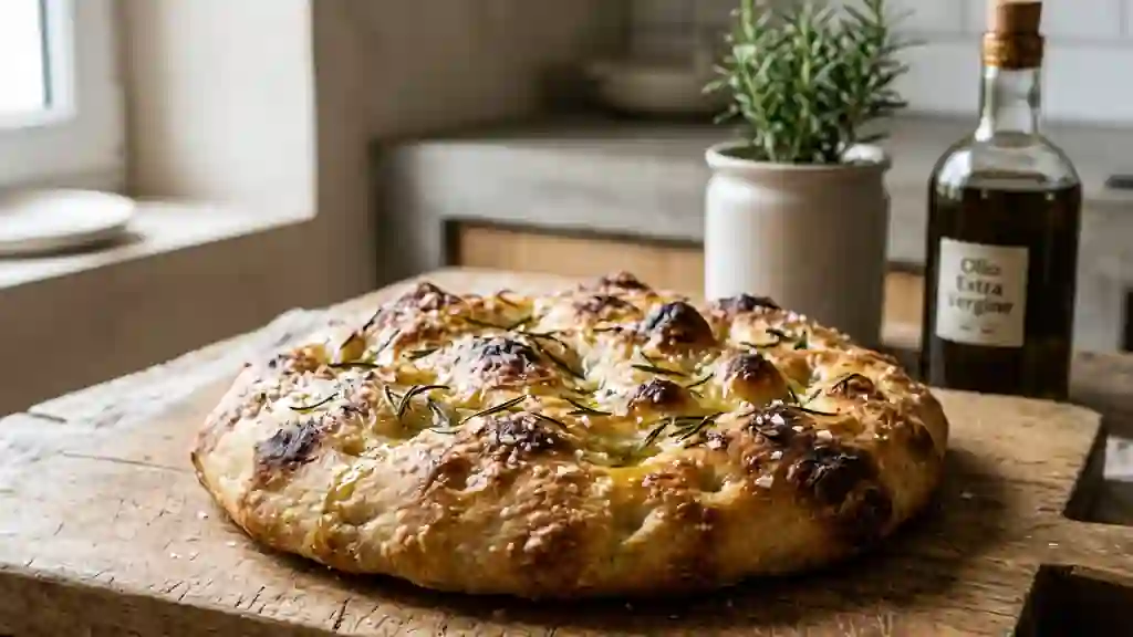 Pattona italienne croustillante à l'huile d'olive - Photo de présentation