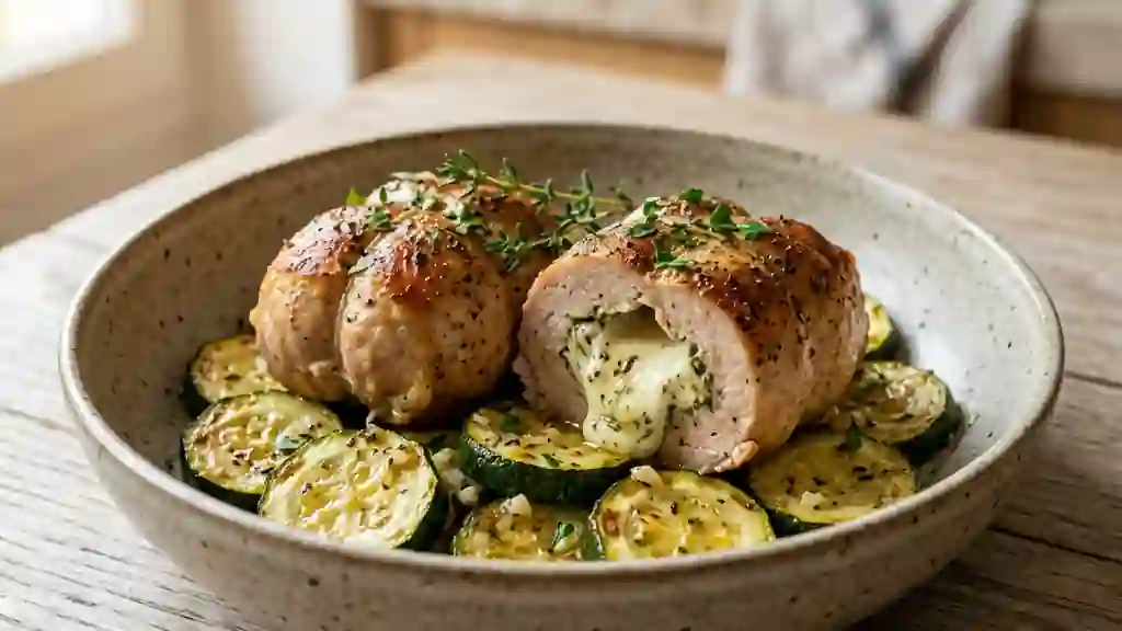 Paupiettes de dinde fondantes au chèvre et courgettes - Photo de présentation