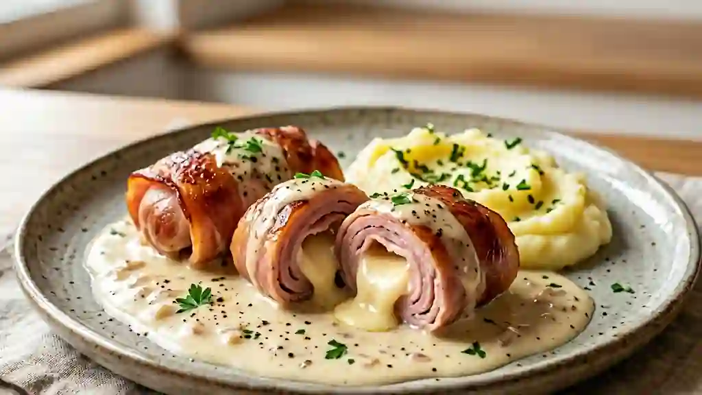 Paupiettes de jambon fondantes à la crème - Photo de présentation