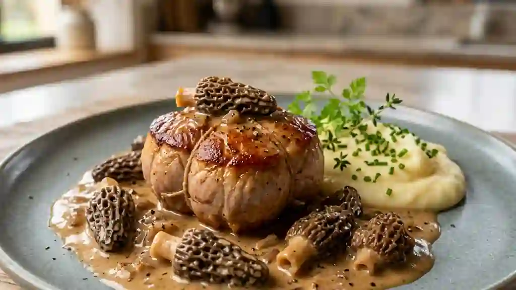 Paupiettes de veau fondantes aux morilles - Photo de présentation