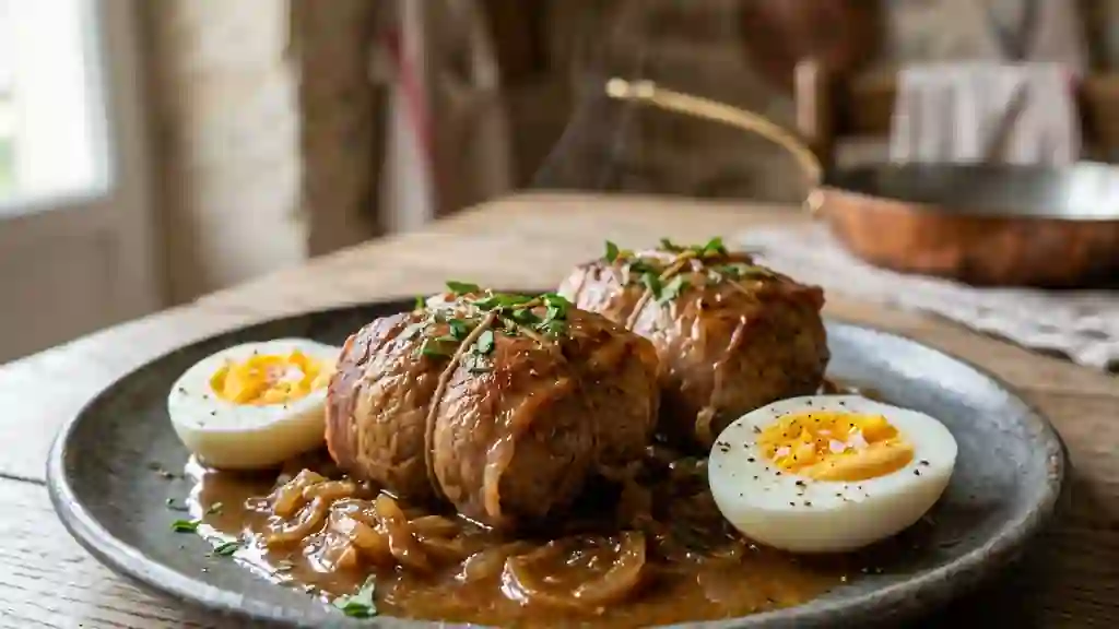 Paupiettes de veau fondantes et œufs tendres - Photo de présentation