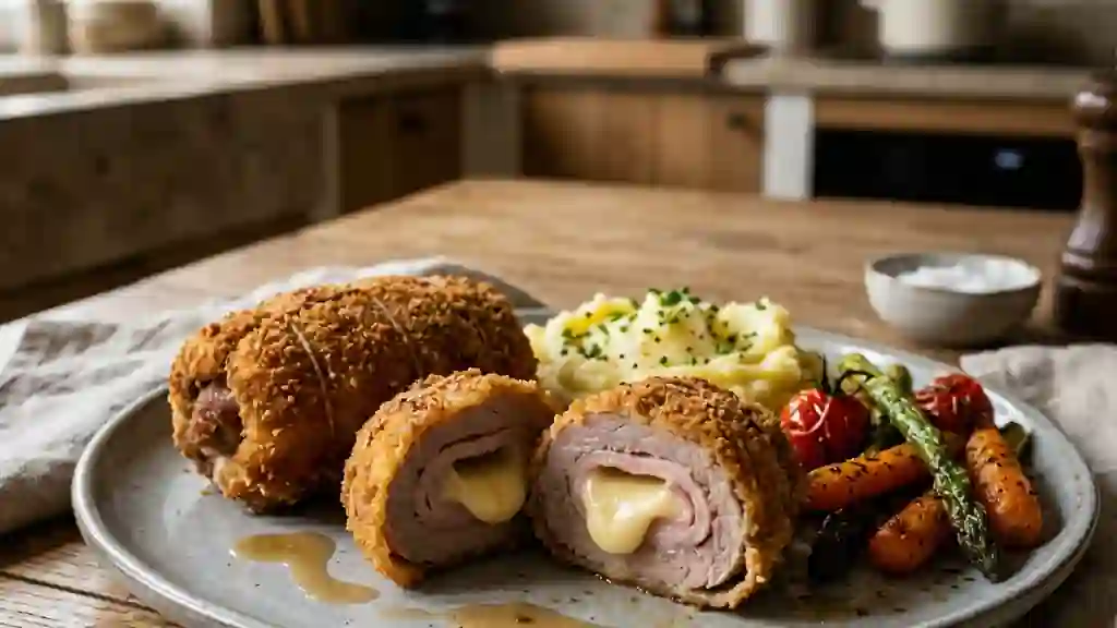 Cordon bleu de veau croustillant et fondant - Photo de présentation