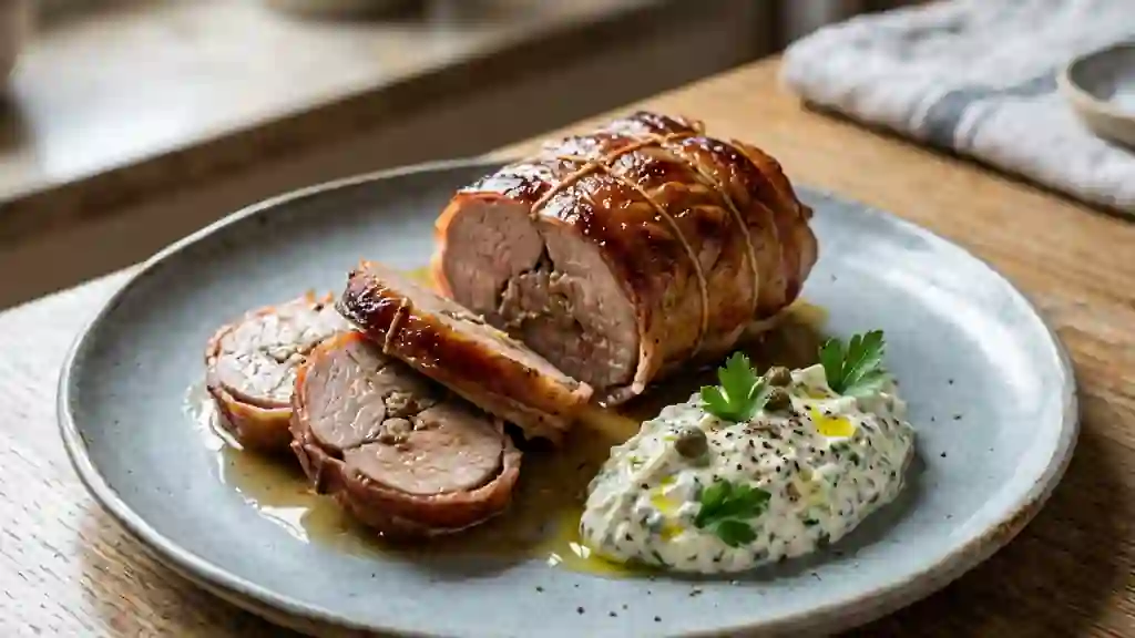 Paupiettes de veau dorées et leur tartare acidulé - Photo de présentation