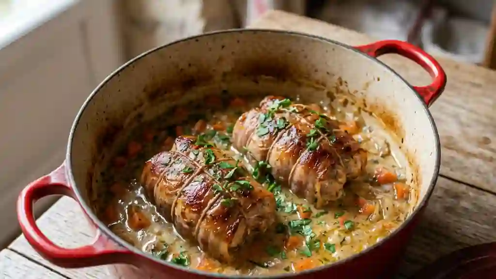 Paupiettes de veau fondantes à la crème - Photo de présentation