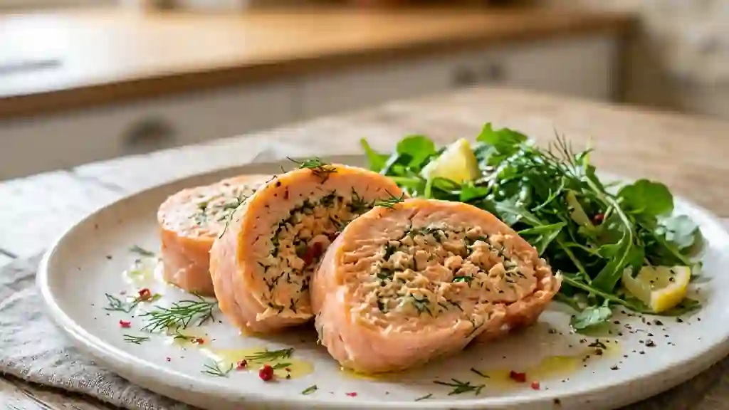 Paupiettes de saumon fumé au cœur crémeux - Photo de présentation