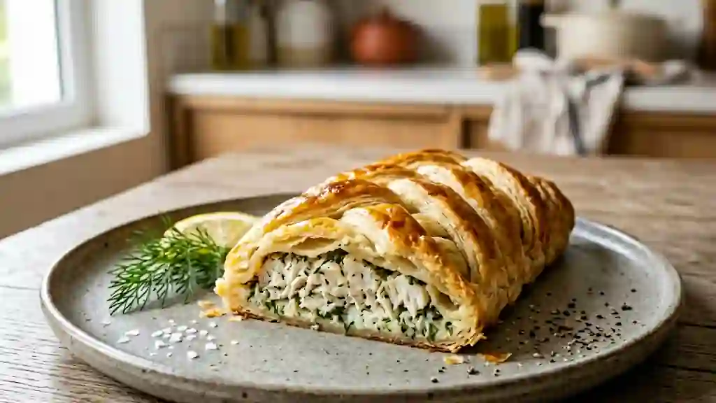 Poisson tressé en croûte d'herbes - Photo de présentation