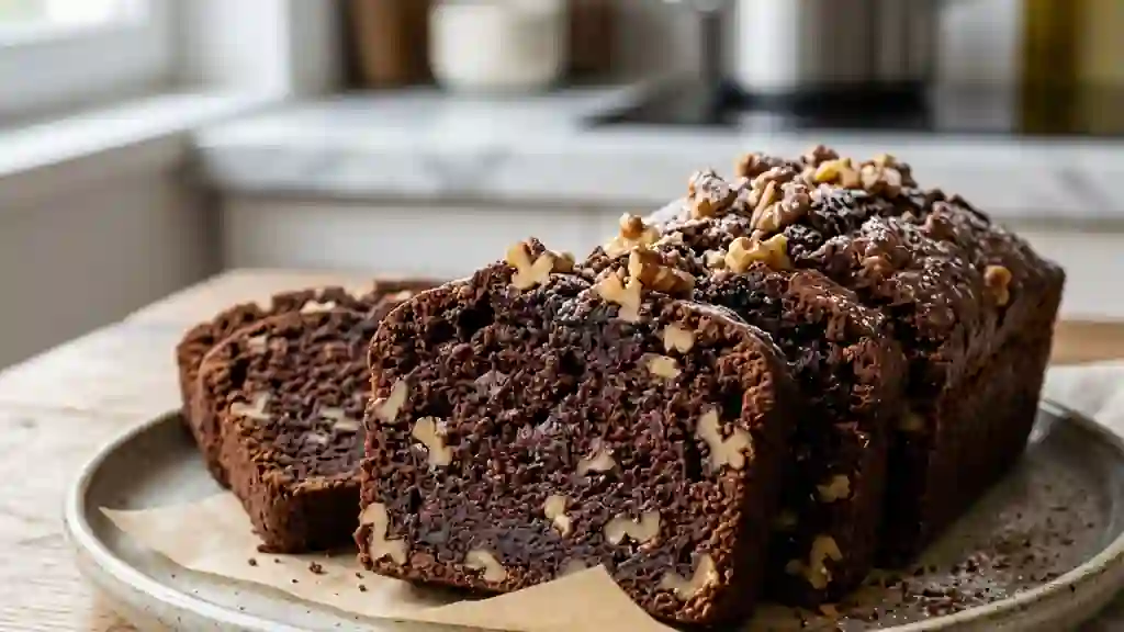Pavé intense au chocolat et éclats de noix - Photo de présentation