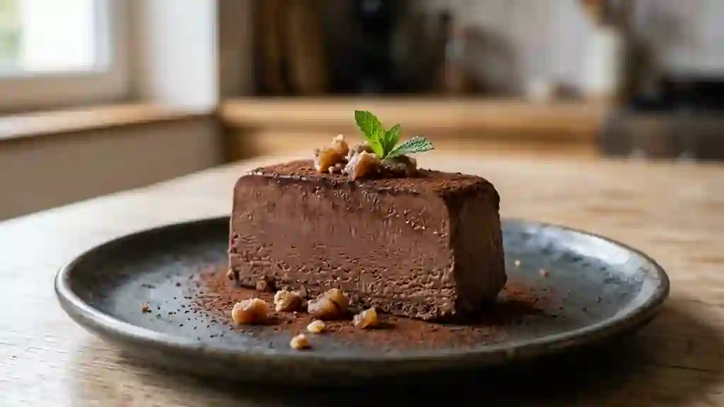 Pavé givré au chocolat et crème de marron - Photo de présentation