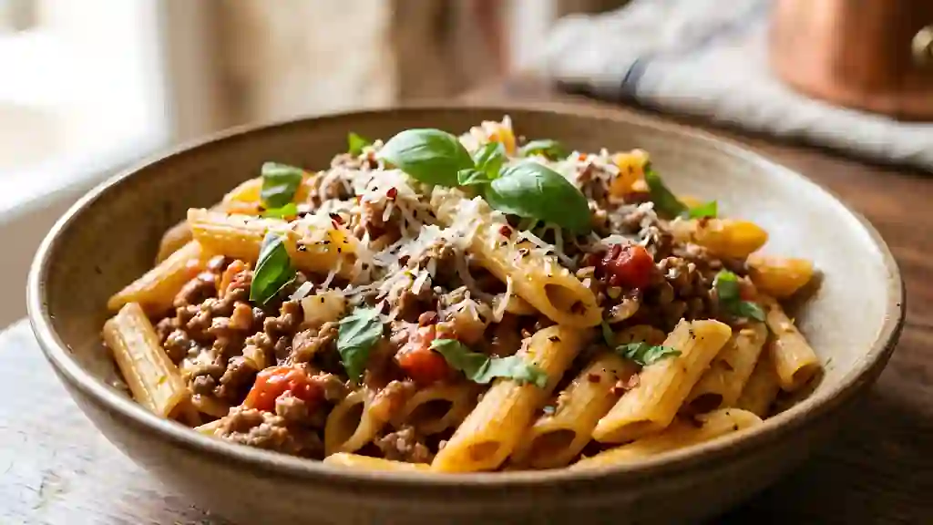 Penne Arrabbiata au Bœuf fondant - Photo de présentation