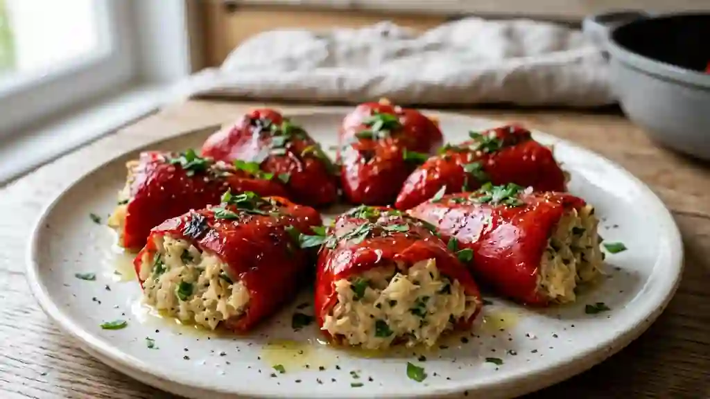 Piquillos fondants à la morue crémeuse - Photo de présentation