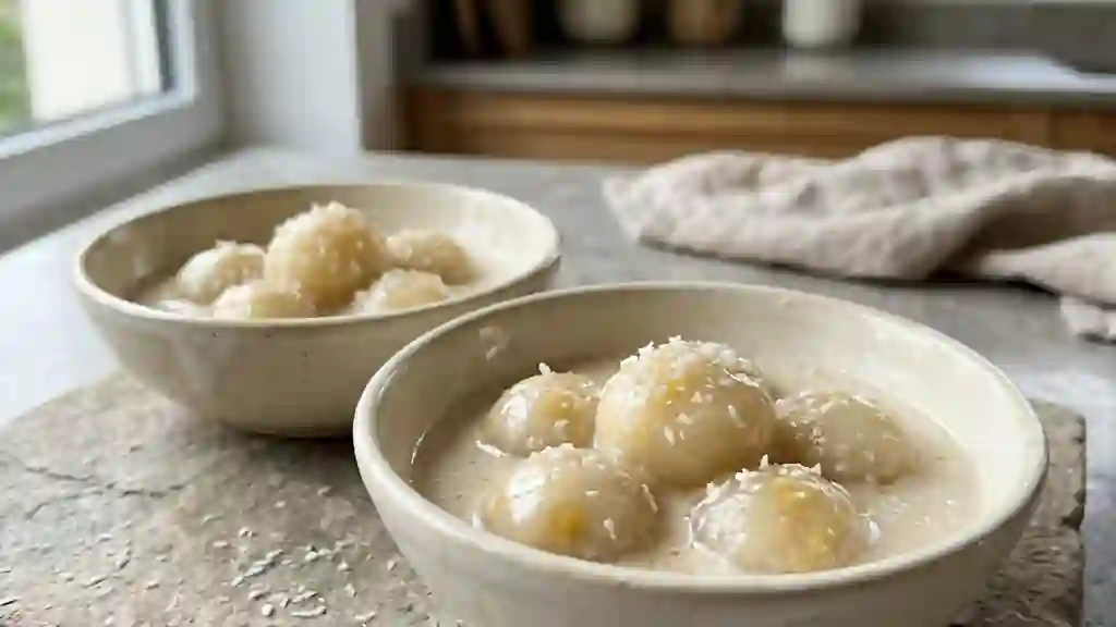 Perles de coco : cœur fondant et voile lacté - Photo de présentation