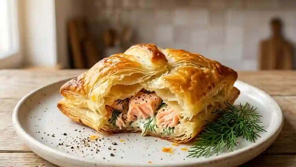 Feuilleté saumon fondant à l'aneth - Photo de présentation