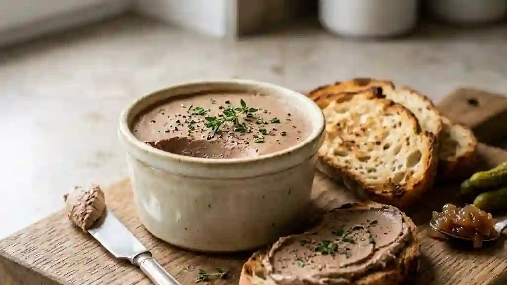 Pâté de foies de volaille soyeux au cognac - Photo de présentation