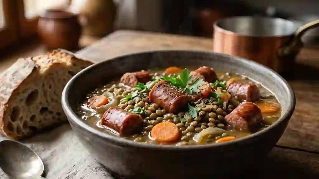 Petit salé fondant aux saucisses fumées - Photo de présentation