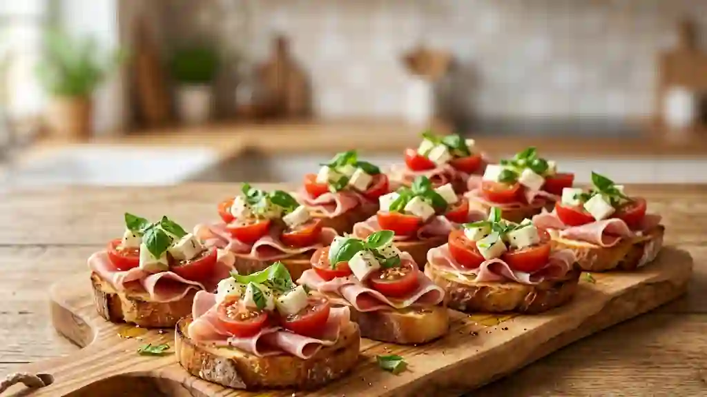 Crostinis Croustillants Tomate Mozzarella - Photo de présentation
