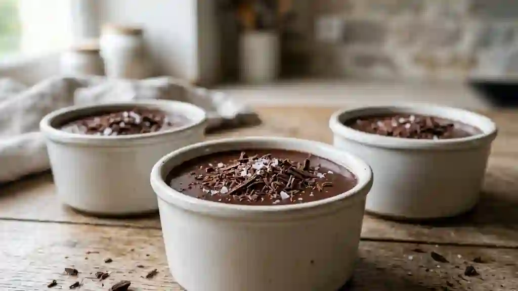 Onctueuses crèmes au chocolat noir - Photo de présentation