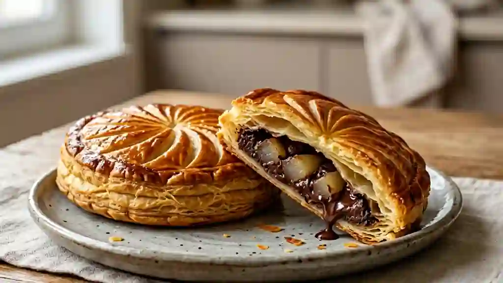 Galettes poire-chocolat au feuilleté craquant - Photo de présentation
