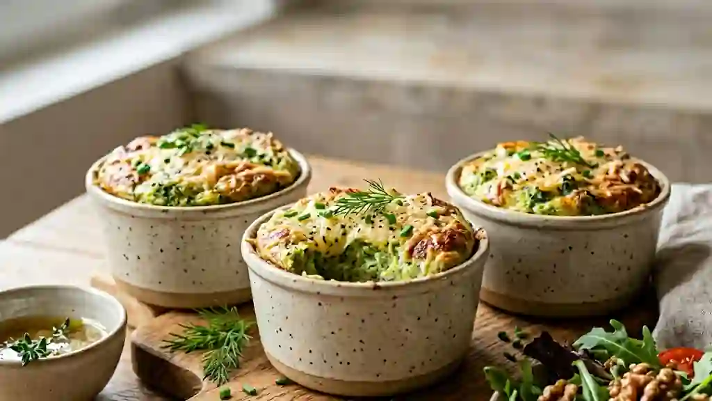 Mousselines de brocoli fondantes au fromage - Photo de présentation
