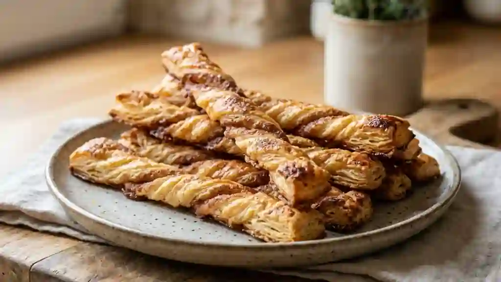 Bâtonnets feuilletés craquants à la cannelle - Photo de présentation