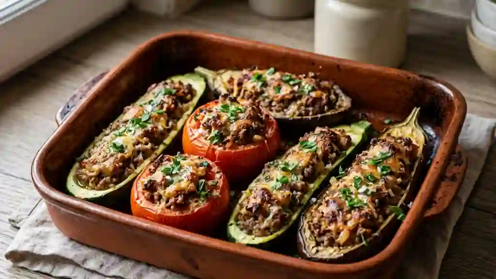 Petits farcis provençaux fondants et gratinés - Photo de présentation