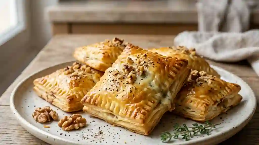 Feuilletés Croustillants Roquefort et Noix - Photo de présentation