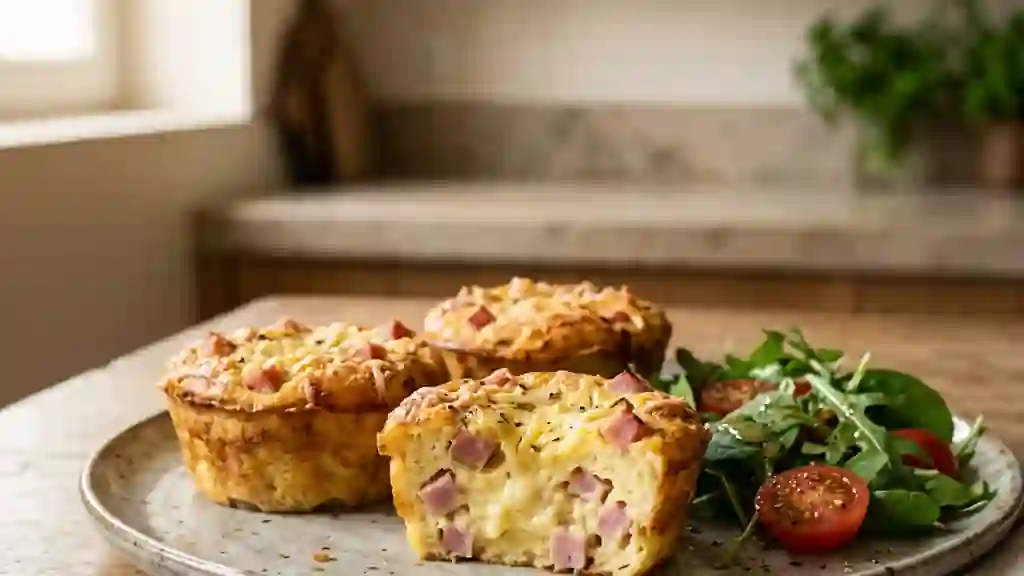 Petits flans au jambon fondants et muscadés - Photo de présentation