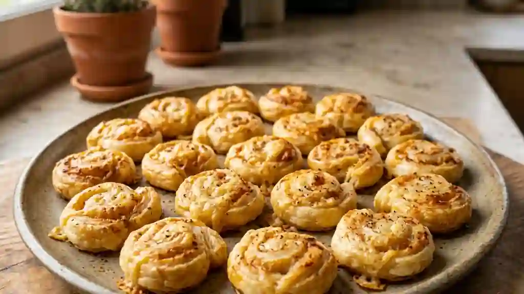 Feuilletés croustillants au fromage et épices - Photo de présentation