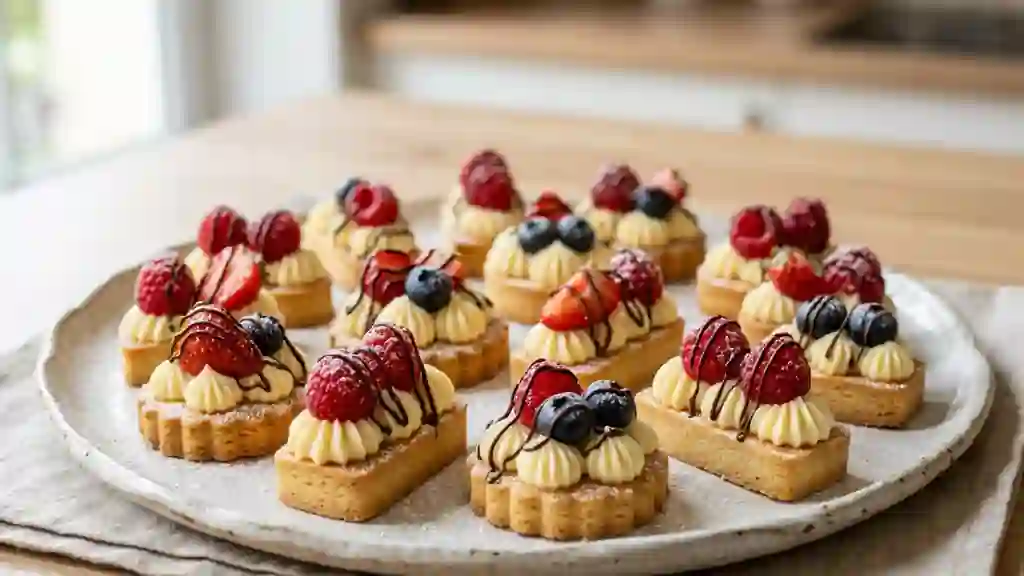 Mignardises croquantes aux fruits et chocolat - Photo de présentation