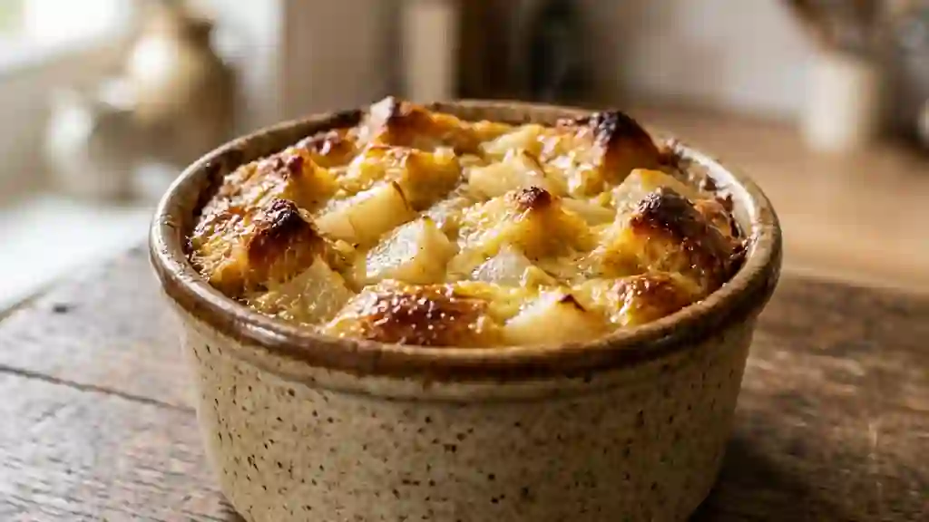 Gratin de poires à la brioche vanillée - Photo de présentation
