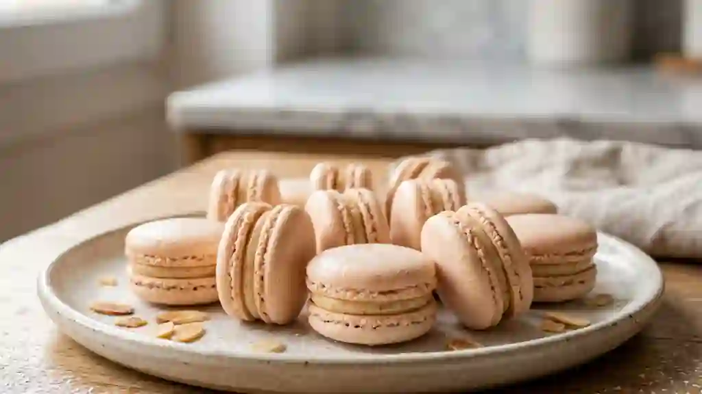 Macarons croustillants au cœur d'amande - Photo de présentation