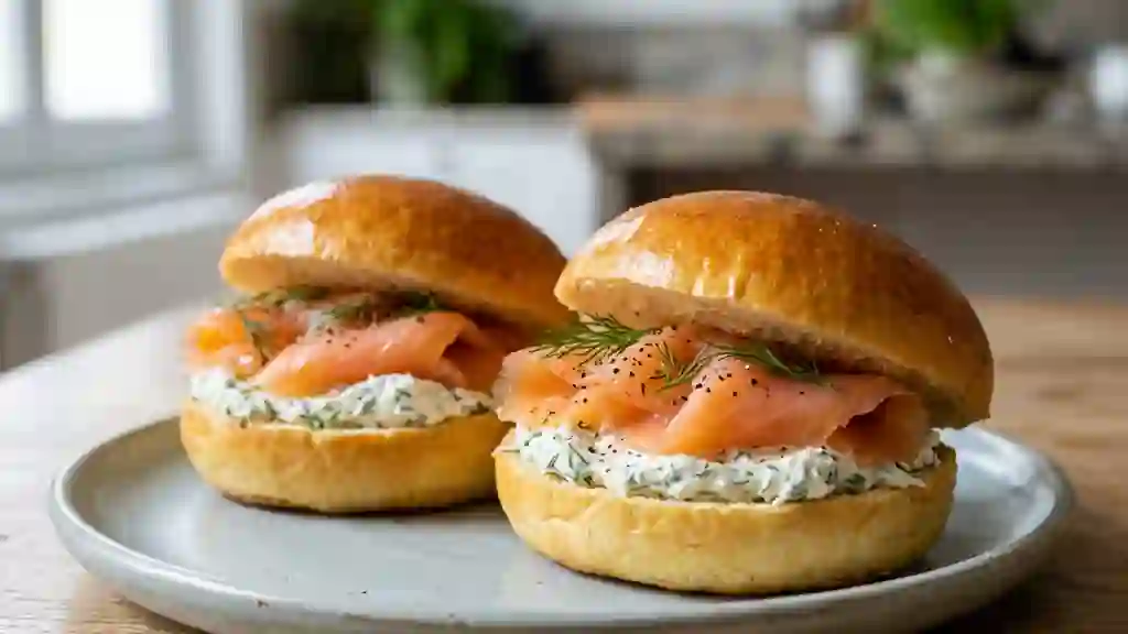 Buns briochés fondants au saumon et fromage - Photo de présentation