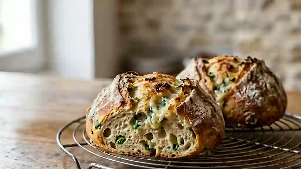 Petits pains fondants cébette et gorgonzola - Photo de présentation