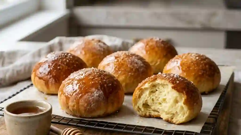 Briochettes dorées au miel fondant - Photo de présentation