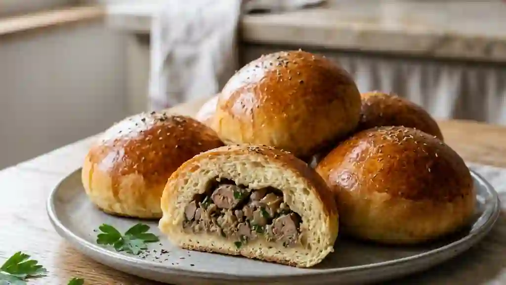 Petits pains briochés aux foies de volaille - Photo de présentation