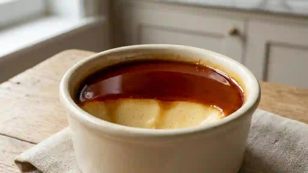 Petits pots de crème caramel fondants - Photo de présentation