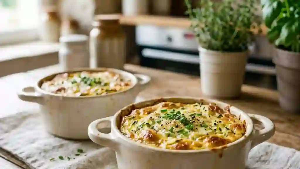 Ramequins de courgettes fondants à l'ail - Photo de présentation