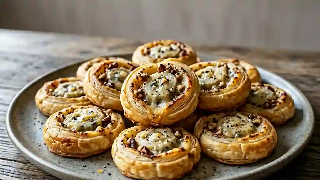 Roulés croustillants au roquefort et noix - Photo de présentation