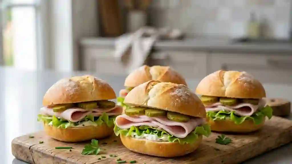 Mini sandwichs jambon-fromage ultra-fondants - Photo de présentation