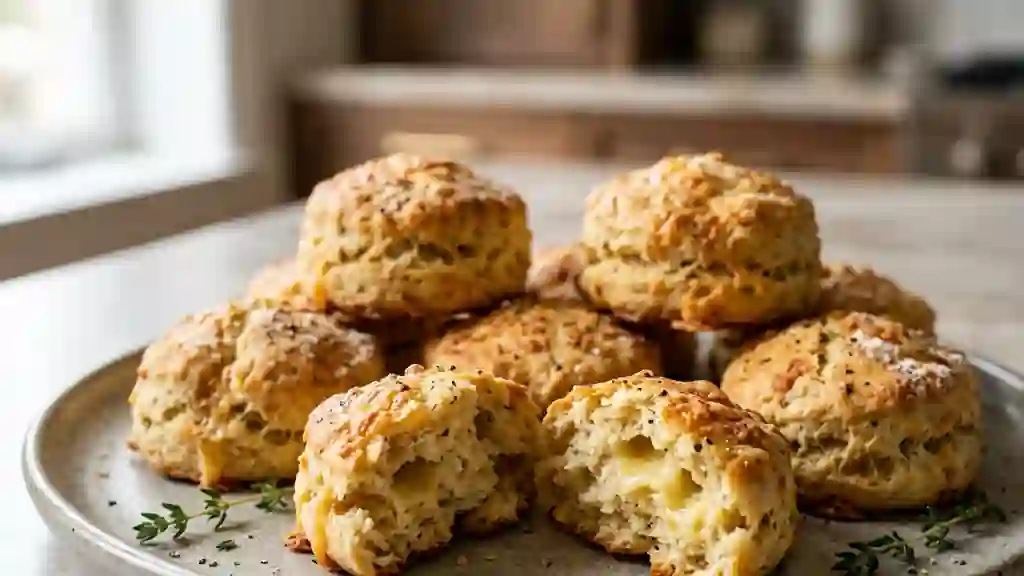 Scones salés fondants au fromage - Photo de présentation