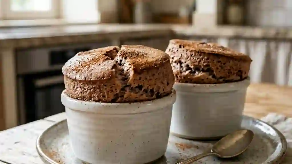 Soufflés aériens au chocolat et cannelle - Photo de présentation