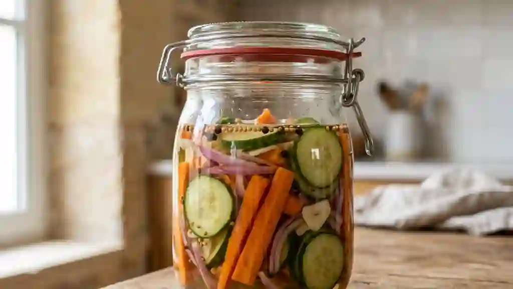 Pickles de légumes croquants et acidulés - Photo de présentation