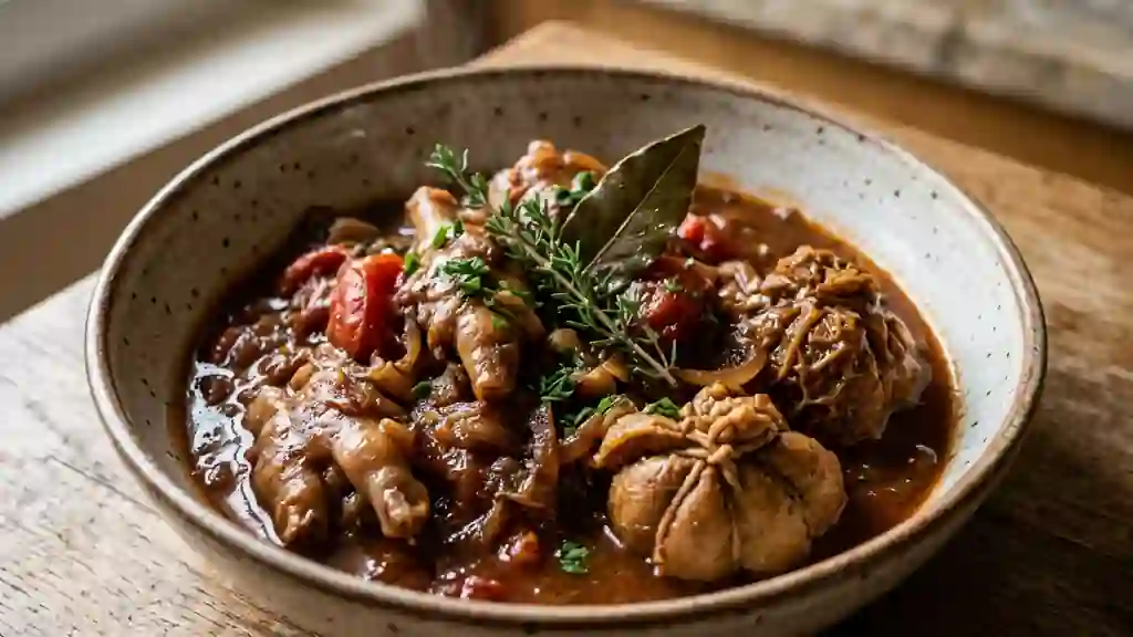 Pieds paquets fondants à la provençale - Photo de présentation