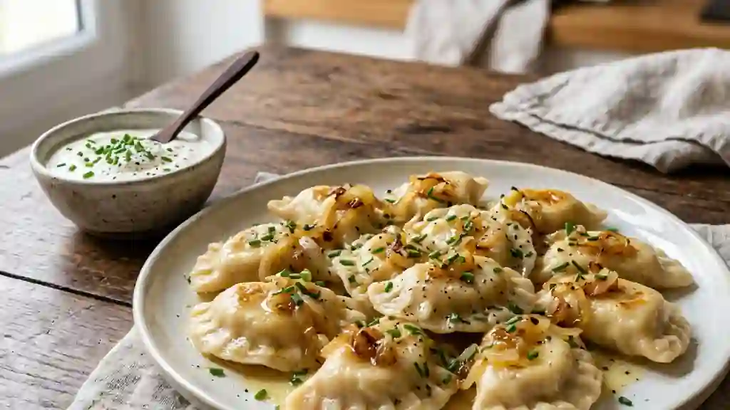 Pierogi ruskie : raviolis polonais fondants - Photo de présentation