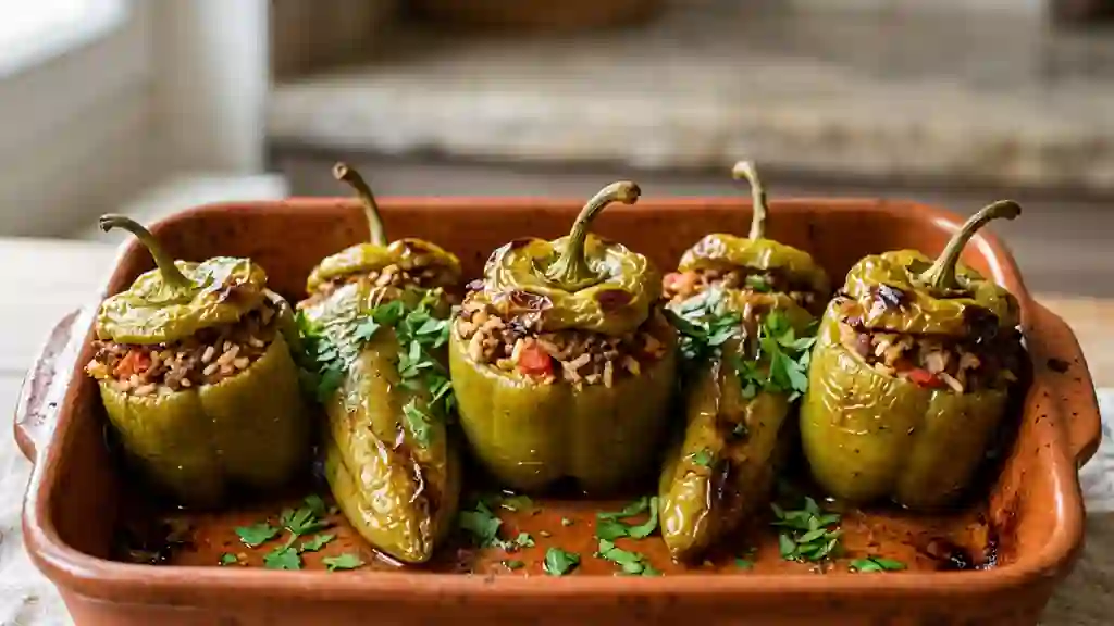 Piments farcis au bœuf et cumin - Photo de présentation
